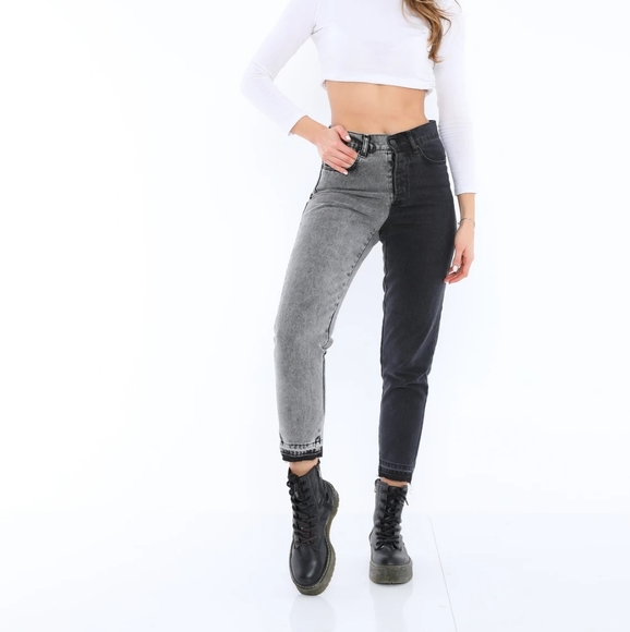 Women's High Waist Two Tone Color - Picture 3 of 5